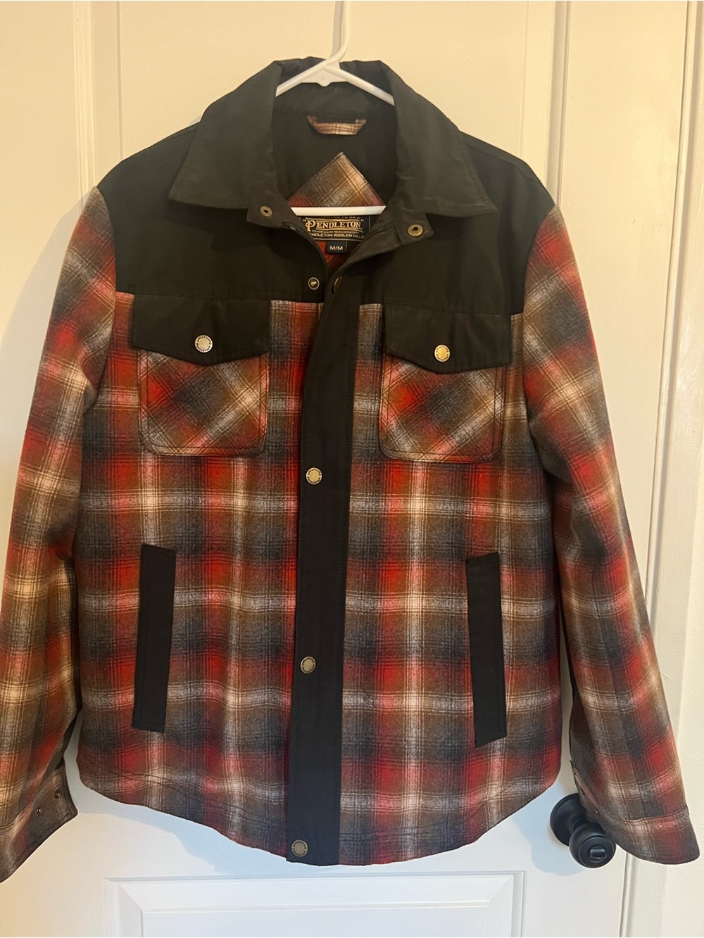 Pendleton Men's Red Plaid Wool-Blend Jacket